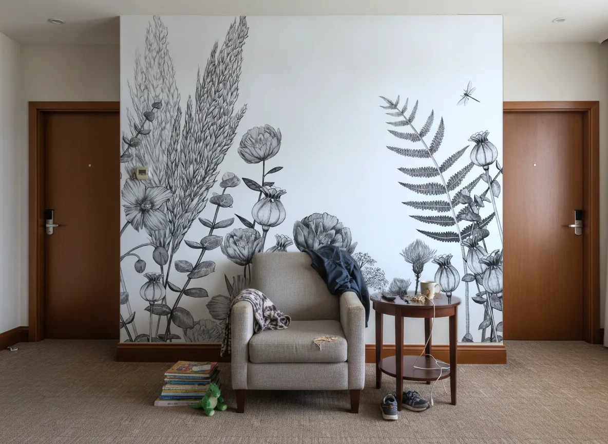 ELCOSION Panoramas — Korytarz hotelowy — ściana między drzwiami