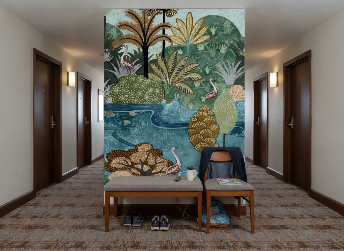 Aruba — Korytarz hotelowy — ściana na końcu
