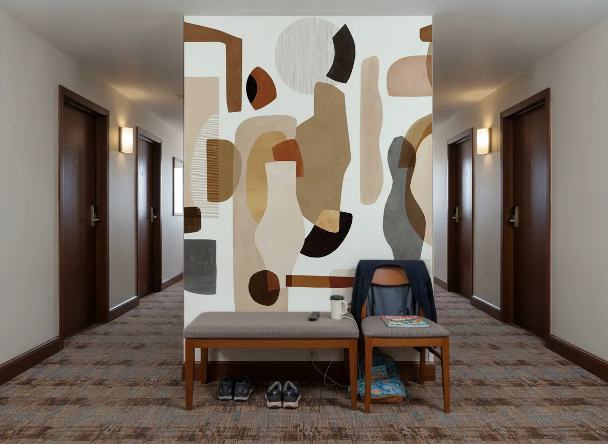 Audria — Korytarz hotelowy — ściana na końcu