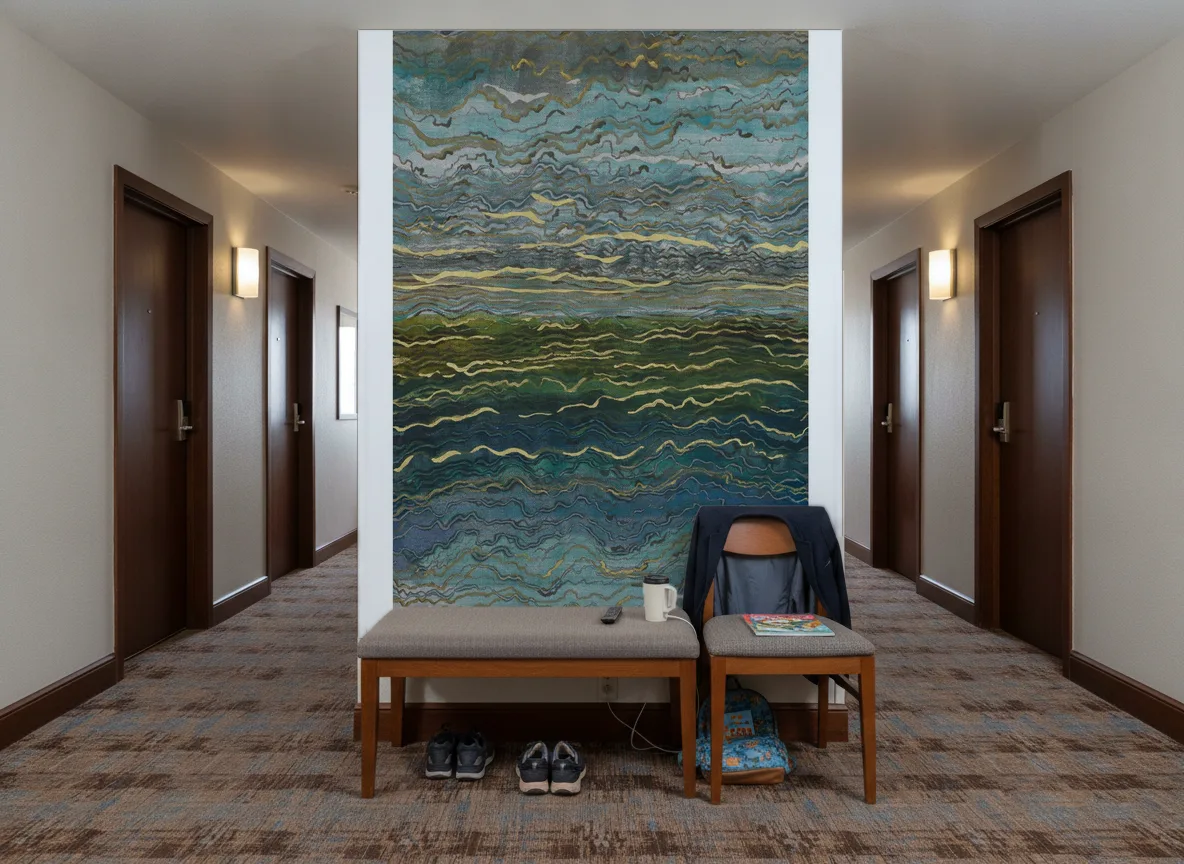 Azurite — Korytarz hotelowy — ściana na końcu