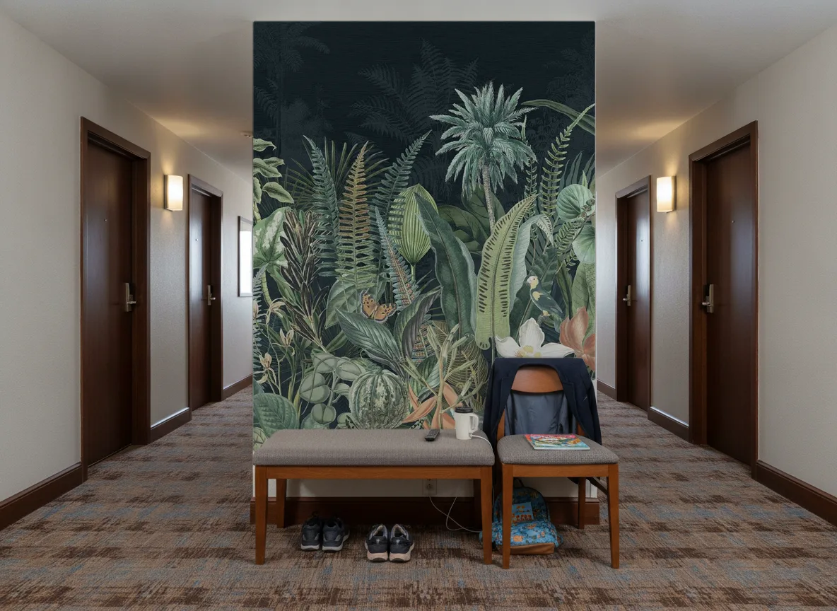 Daintree — Korytarz hotelowy — ściana na końcu