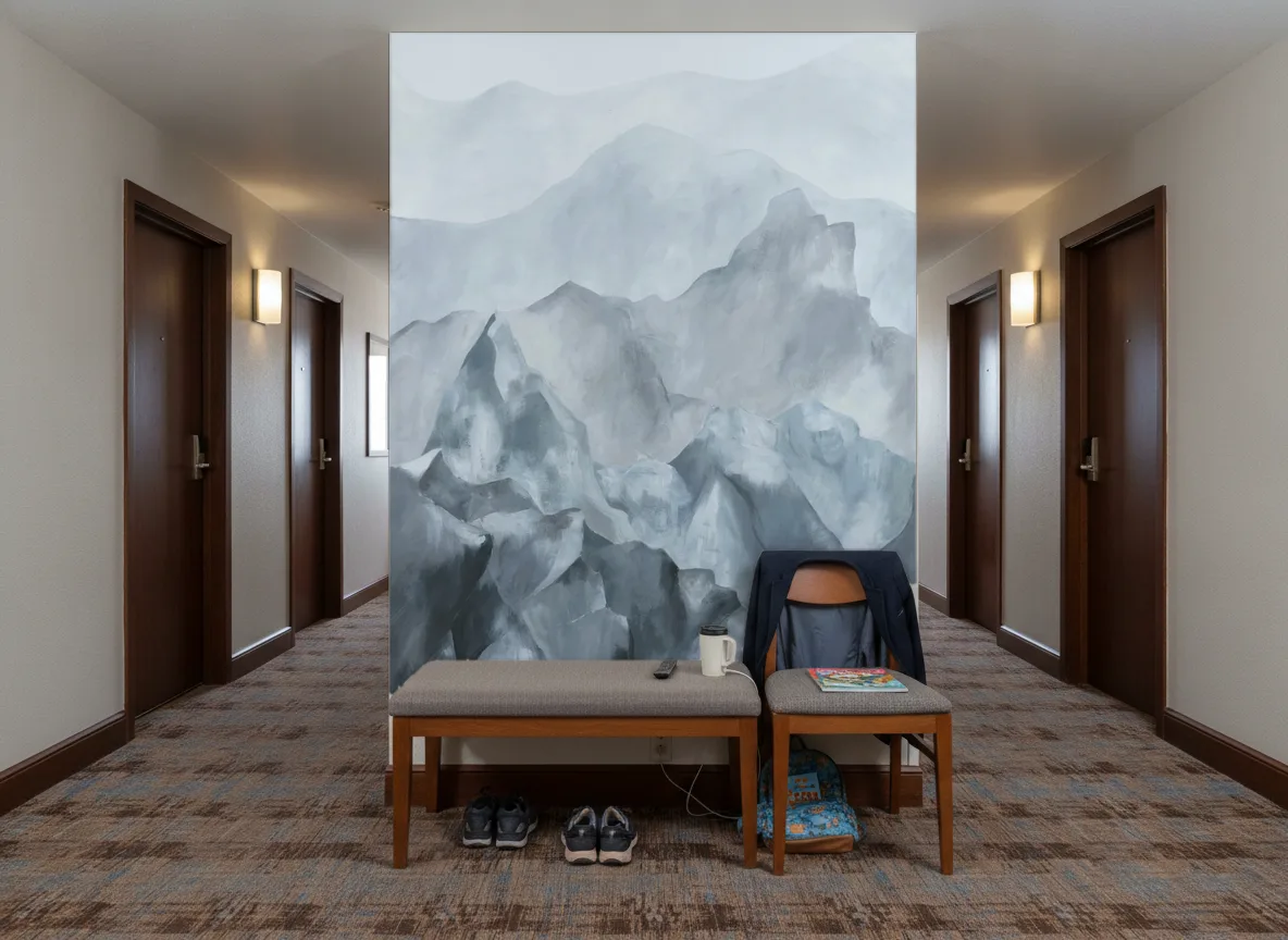 EVEREST Panoramas — Korytarz hotelowy — ściana na końcu