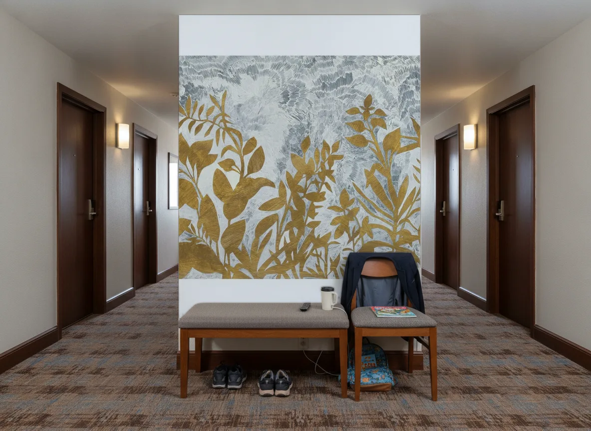 Fleur De Lune — Korytarz hotelowy — ściana na końcu