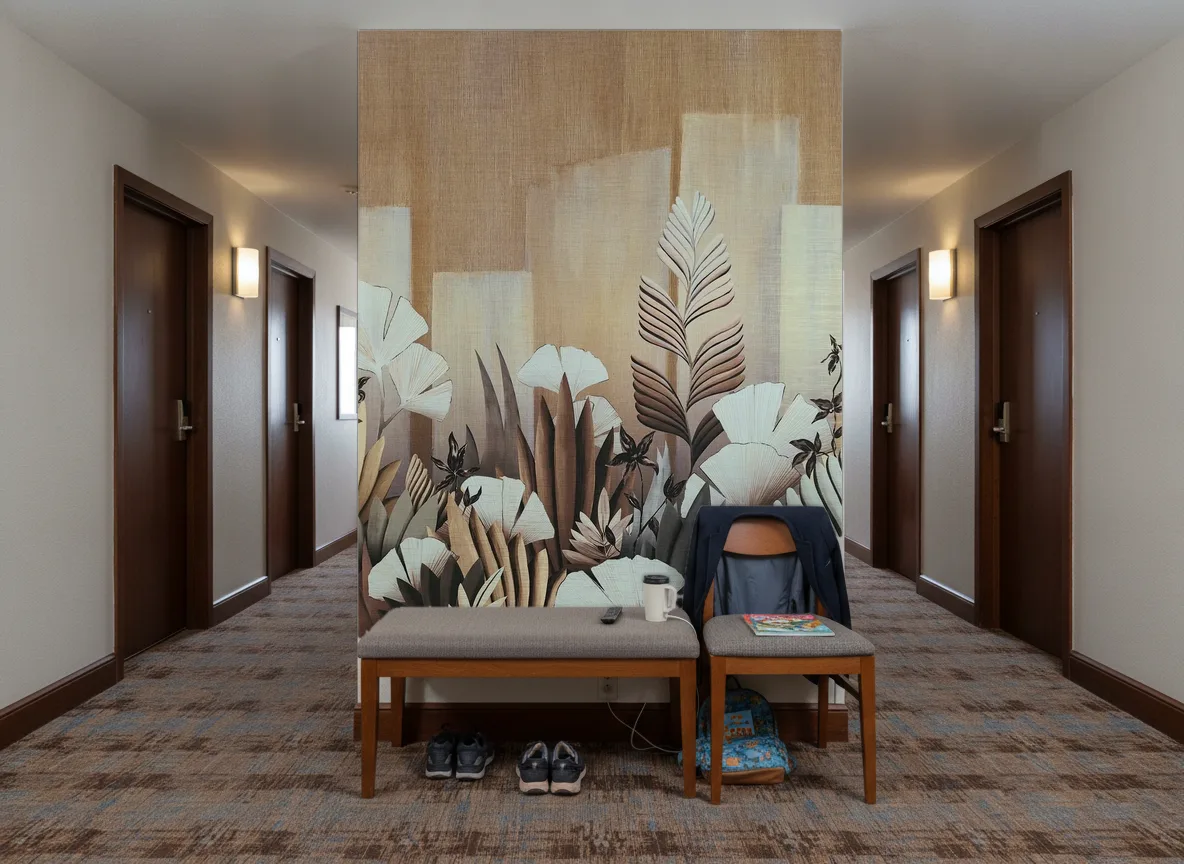 Icho — Korytarz hotelowy — ściana na końcu