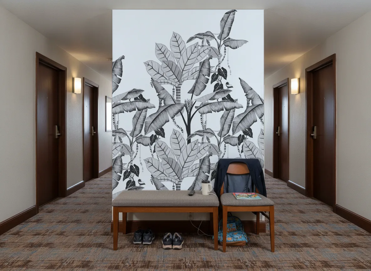 JANGALA Panoramas — Korytarz hotelowy — ściana na końcu