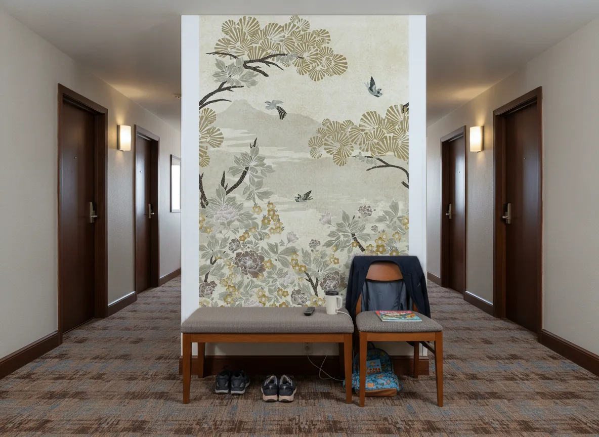 Kanasai — Korytarz hotelowy — ściana na końcu
