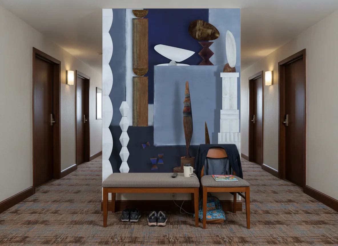 L'atelier De Brancusi — Korytarz hotelowy — ściana na końcu