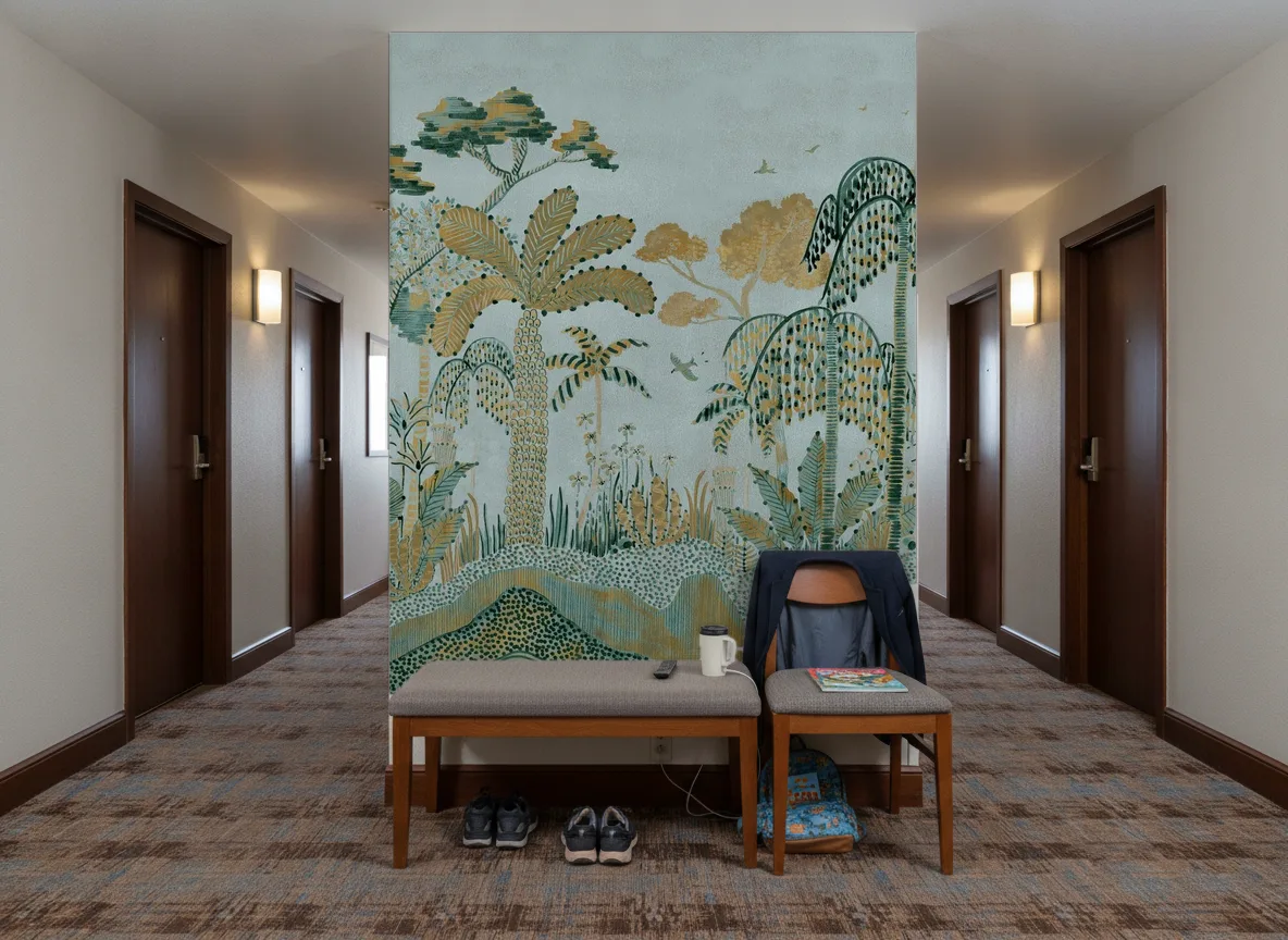 Nosara — Korytarz hotelowy — ściana na końcu