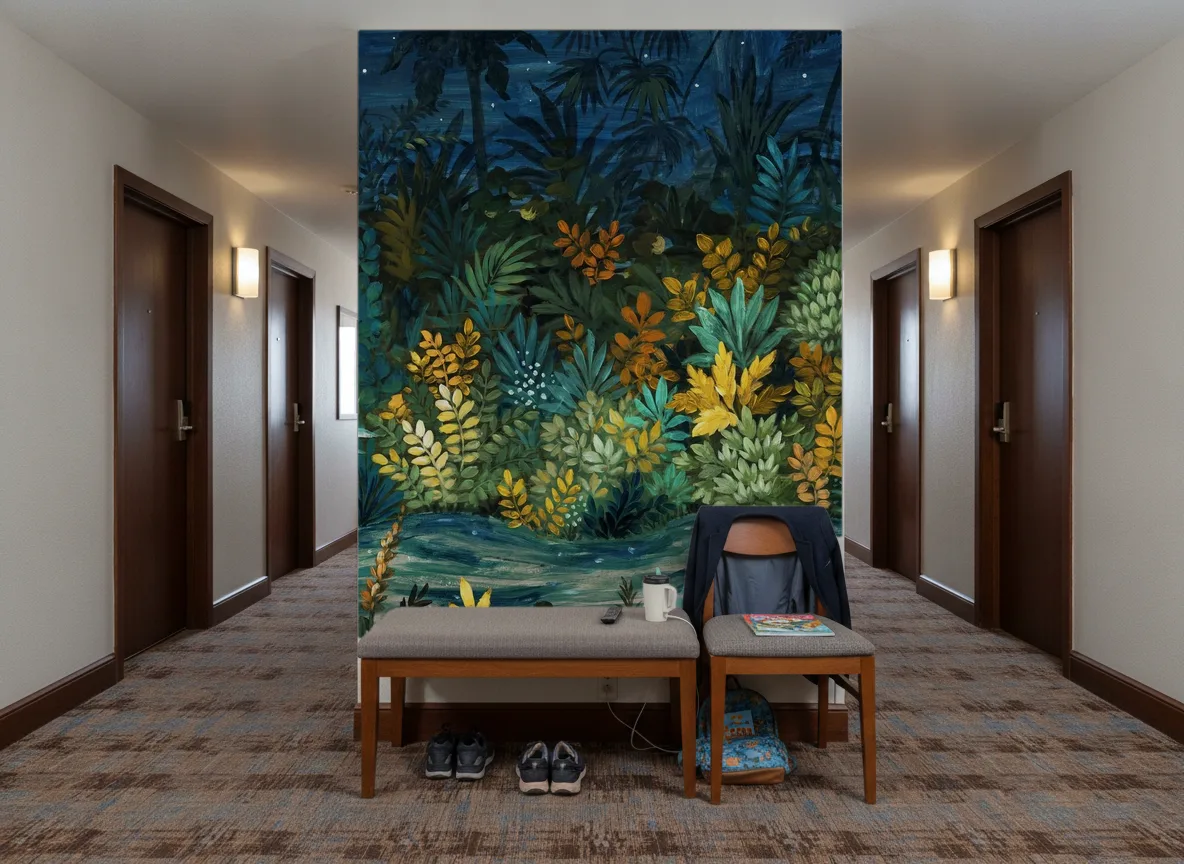 Nuit Etoilee — Korytarz hotelowy — ściana na końcu