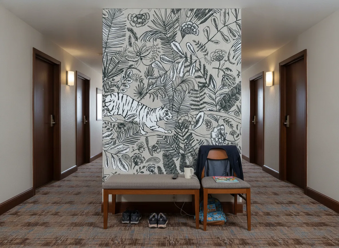 PASHU Panoramas — Korytarz hotelowy — ściana na końcu