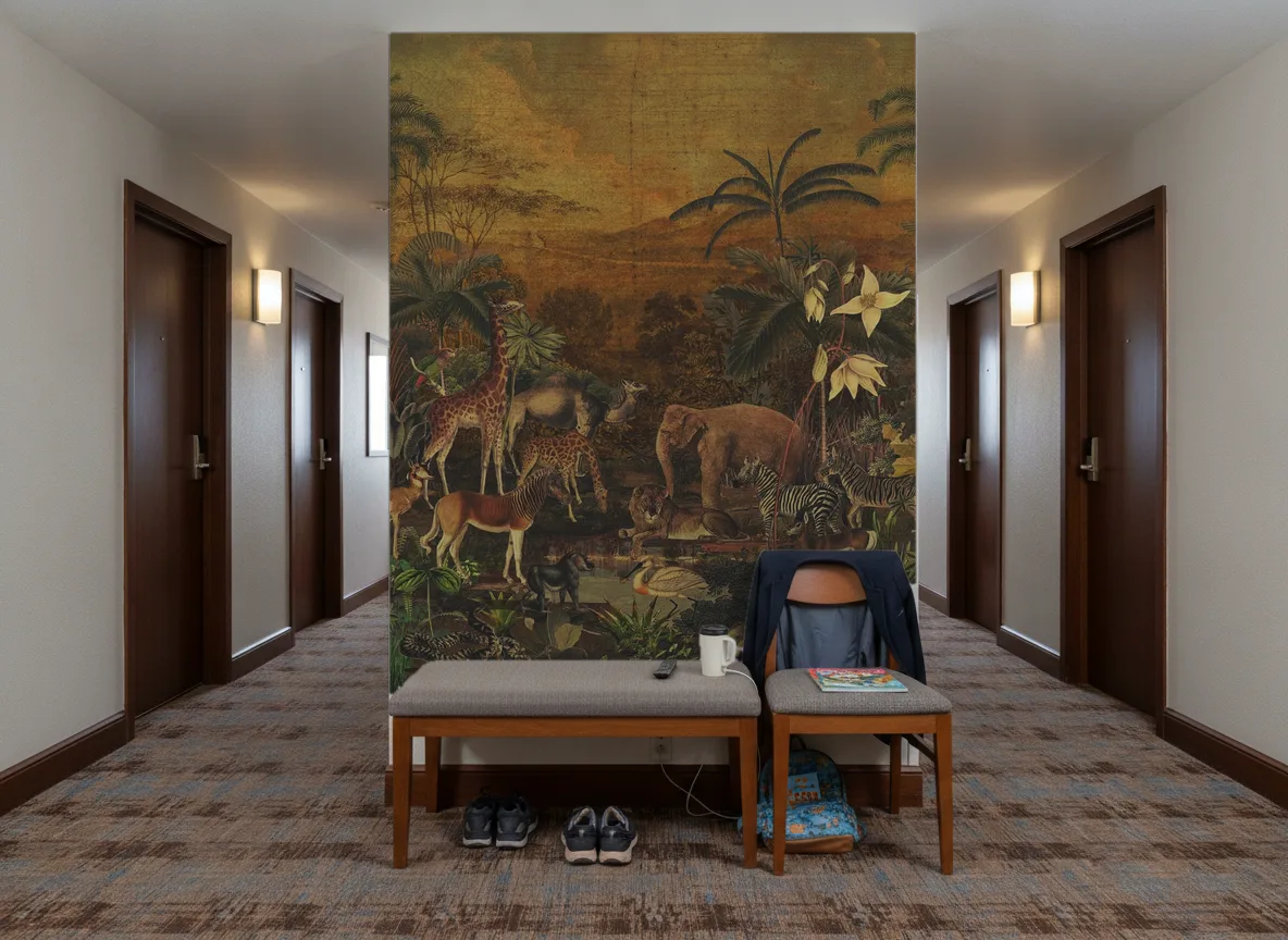 TANZANIA Panoramas — Korytarz hotelowy — ściana na końcu
