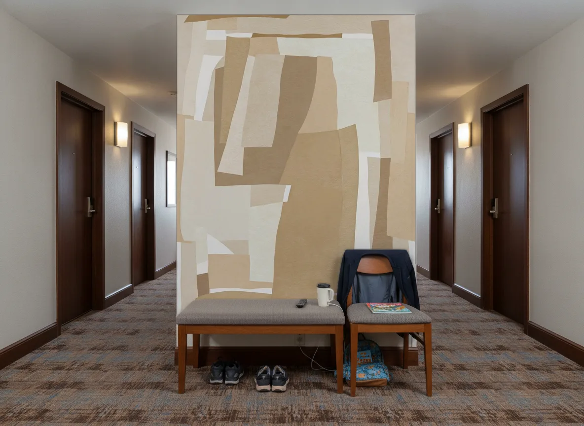 Vernissage Exploration — Korytarz hotelowy — ściana na końcu