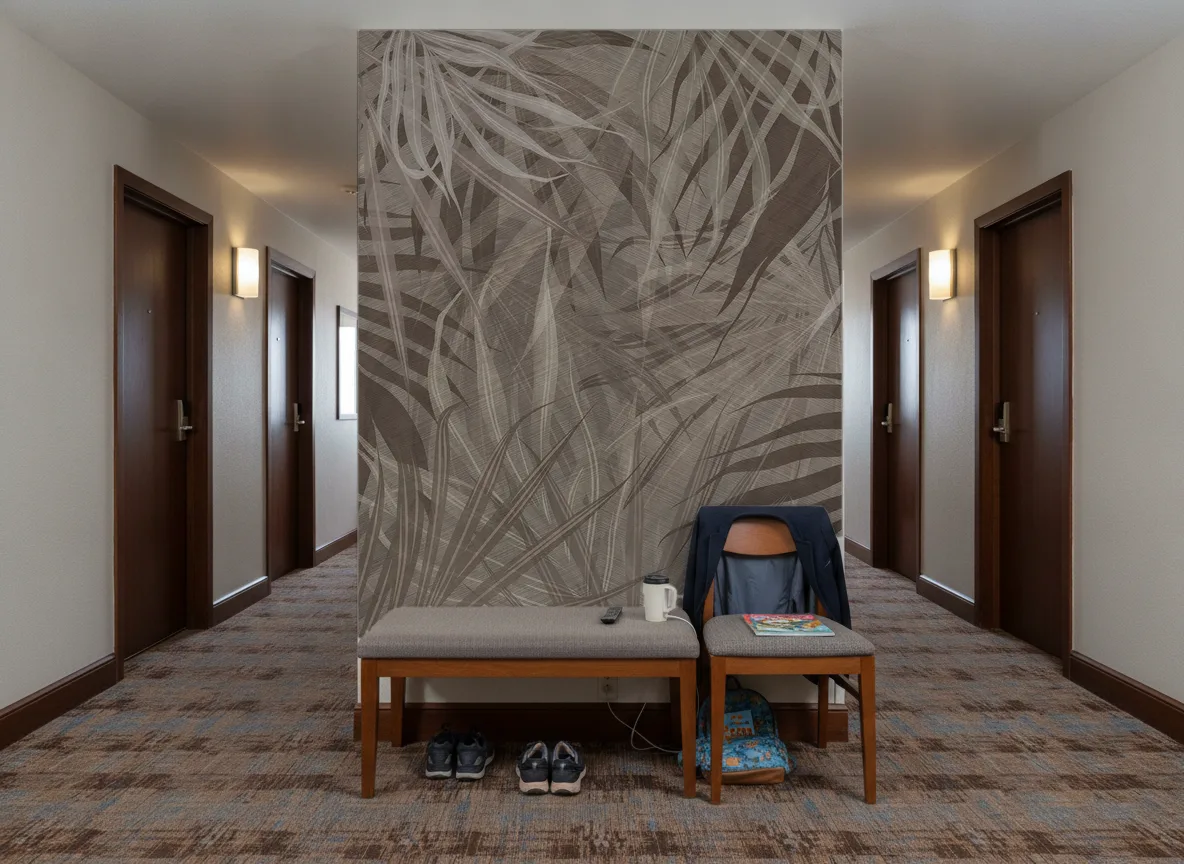 Kalma — Korytarz hotelowy — ściana na końcu