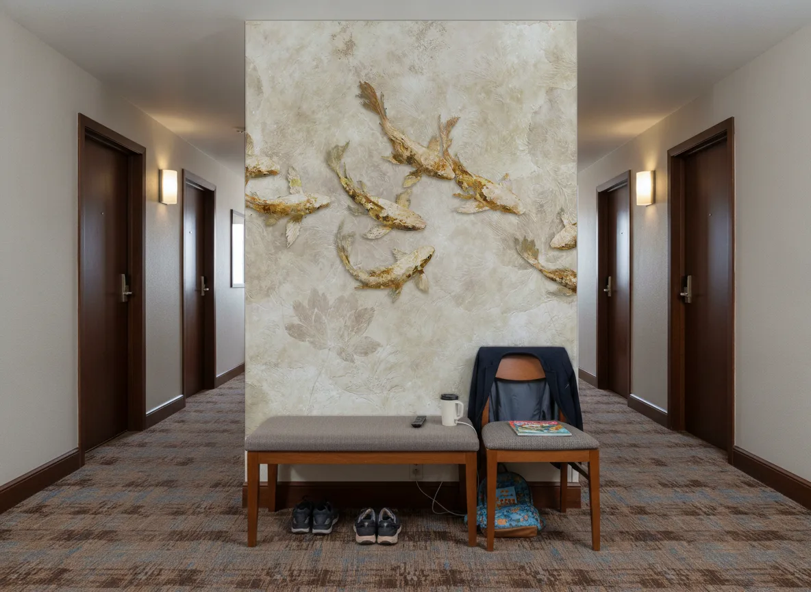 Bellini — Korytarz hotelowy — ściana na końcu