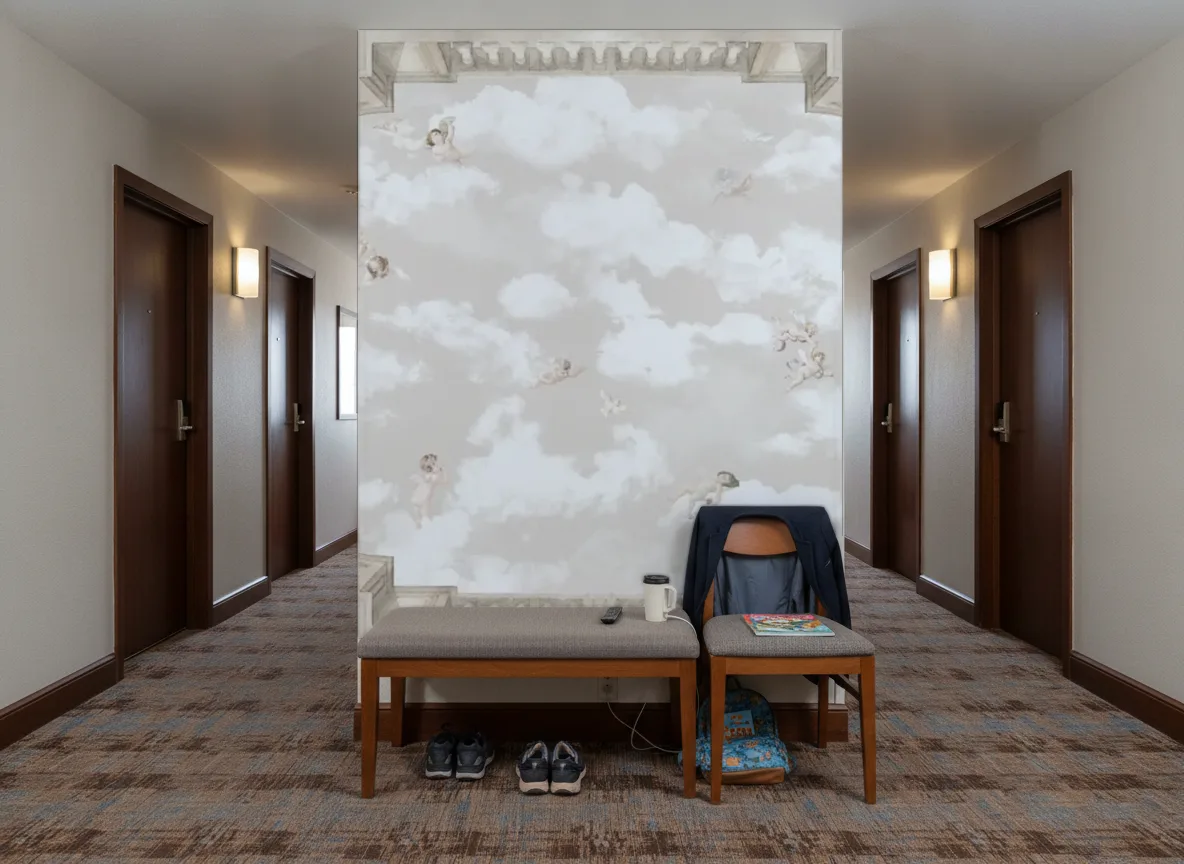 Amore — Korytarz hotelowy — ściana na końcu