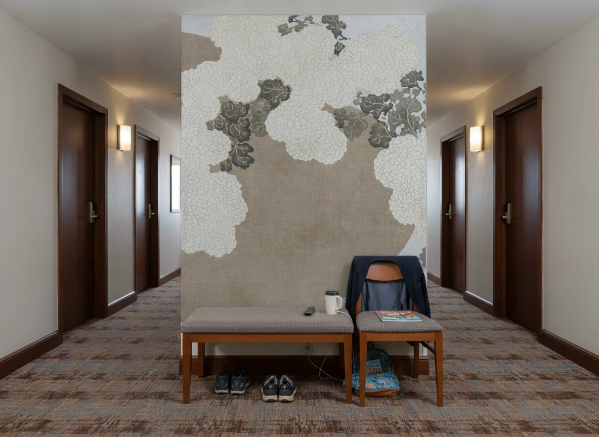 Sekka — Korytarz hotelowy — ściana na końcu