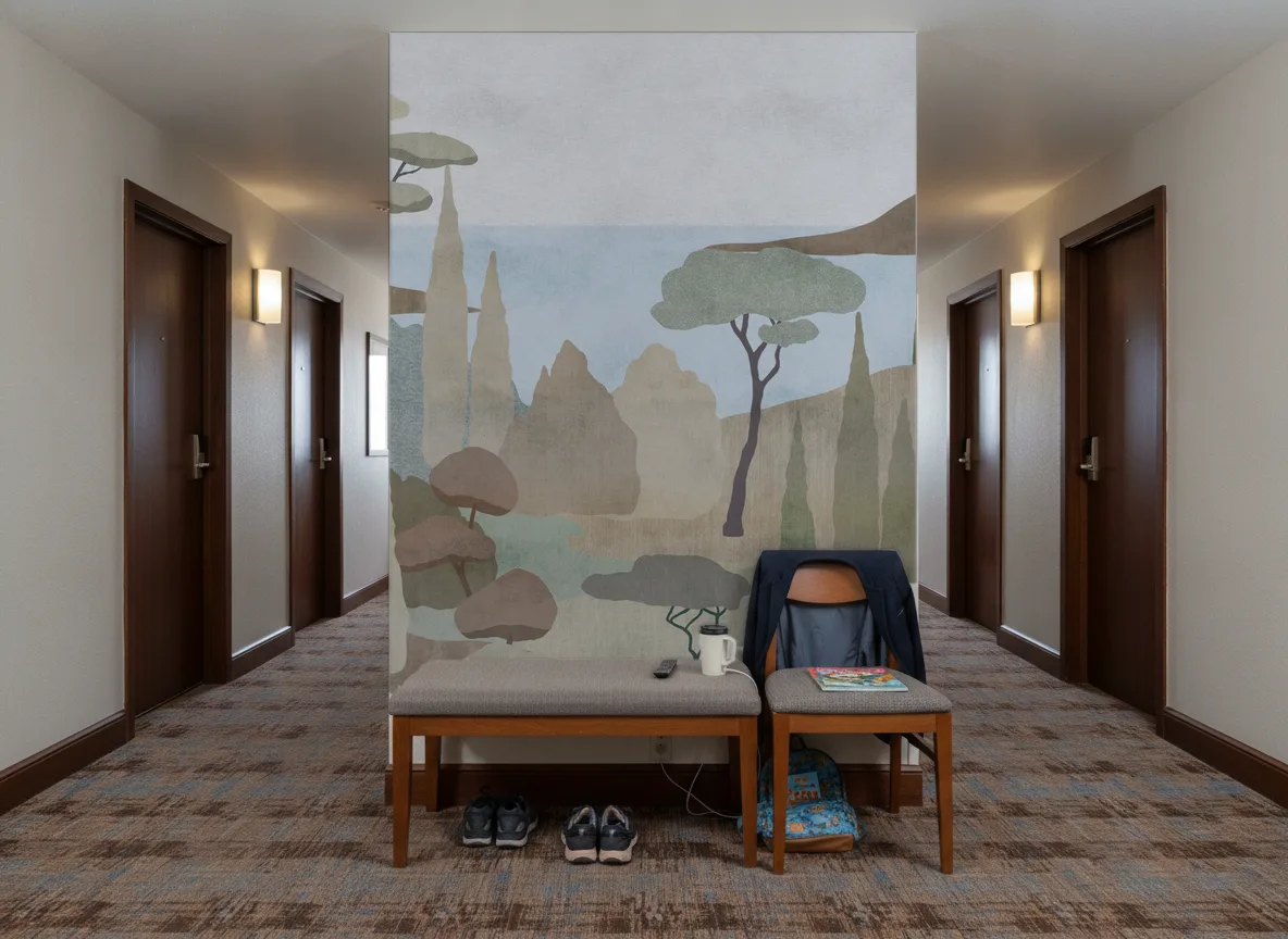 Soma — Korytarz hotelowy — ściana na końcu