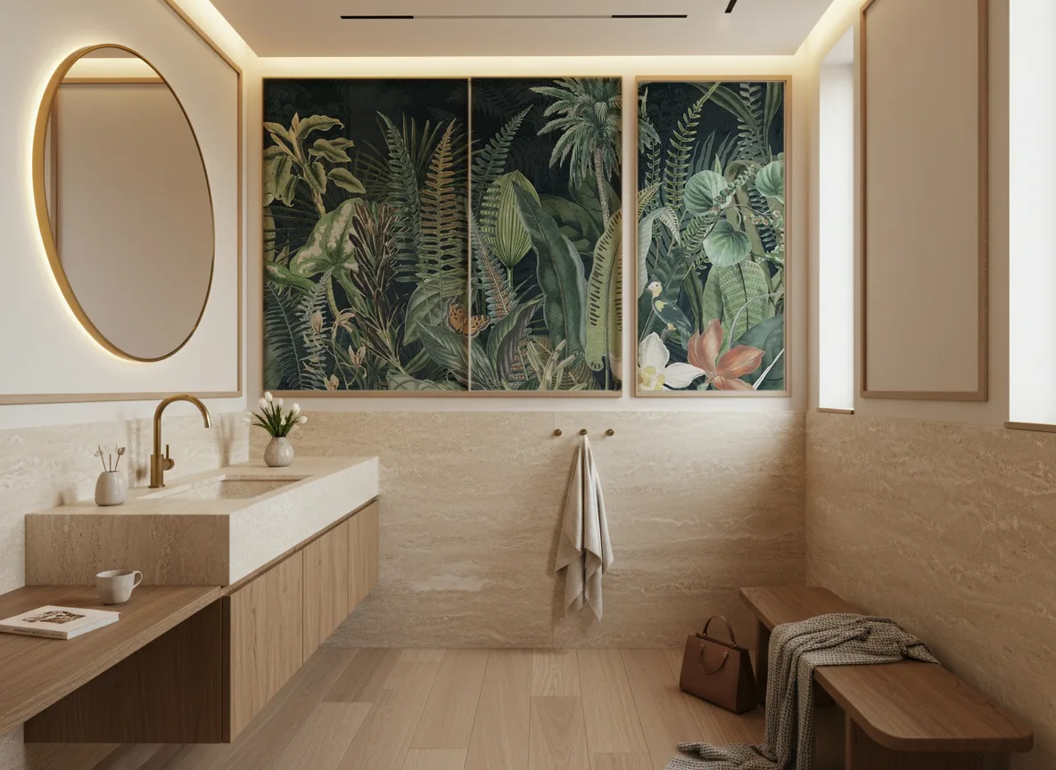 Daintree — Łazienka — kwatery nad trawertynem
