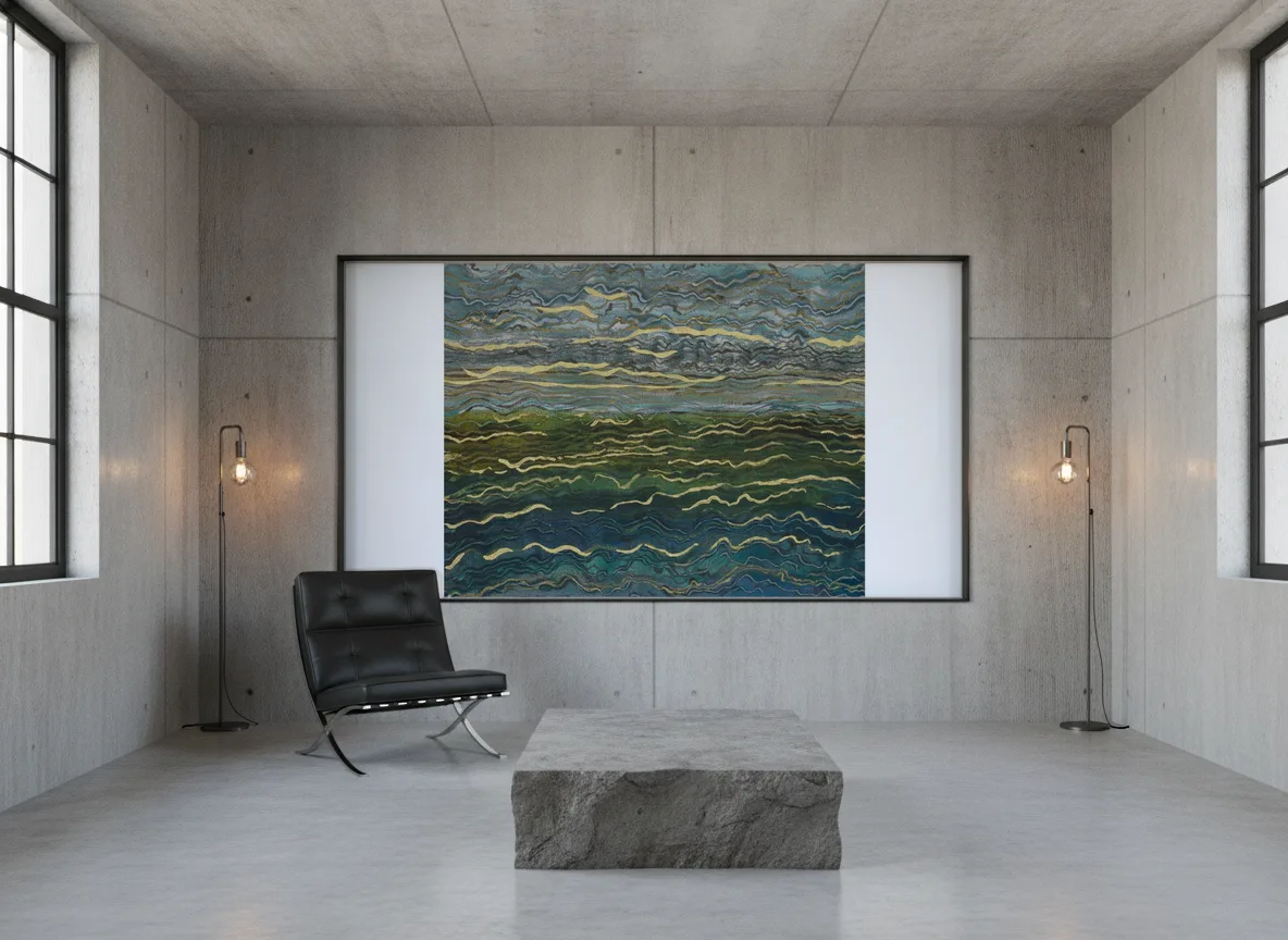 Azurite — Loft — pole w betonie w stalowej ramie