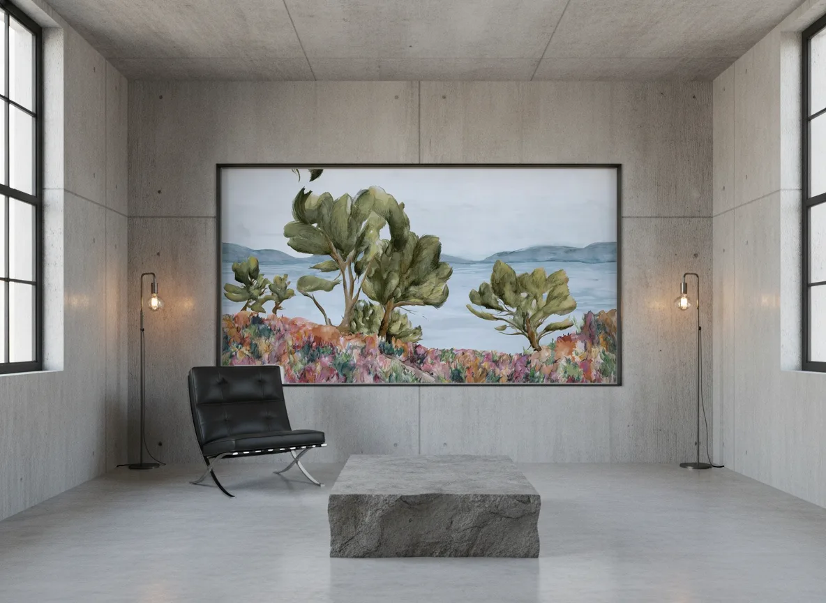 Cap Frehel — Loft — pole w betonie w stalowej ramie