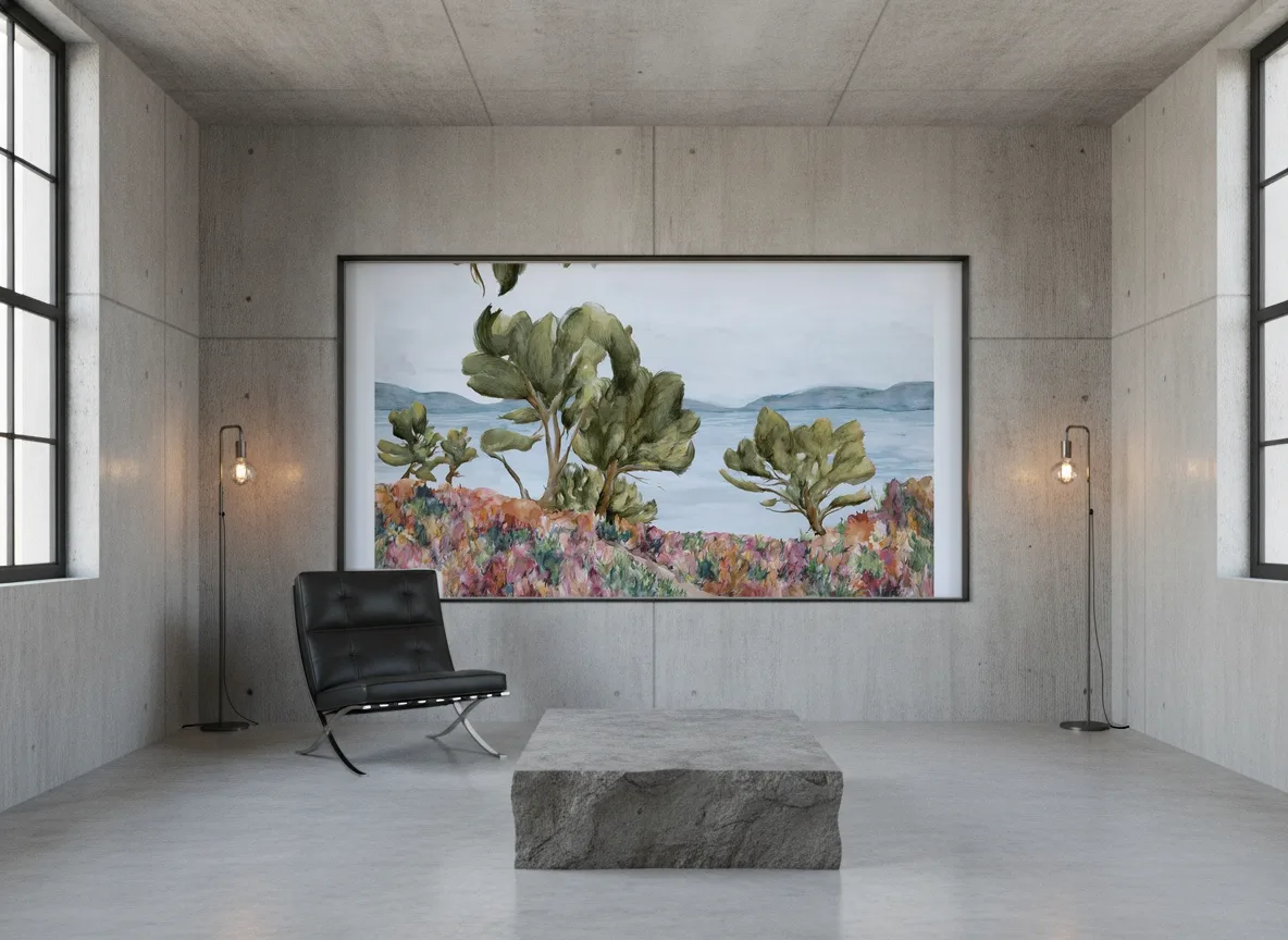 Cap Frehel Int — Loft — pole w betonie w stalowej ramie