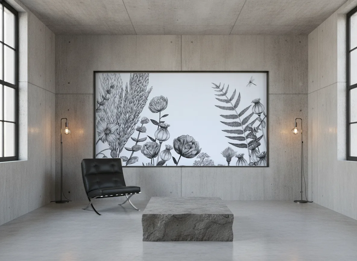 ELCOSION Panoramas — Loft — pole w betonie w stalowej ramie