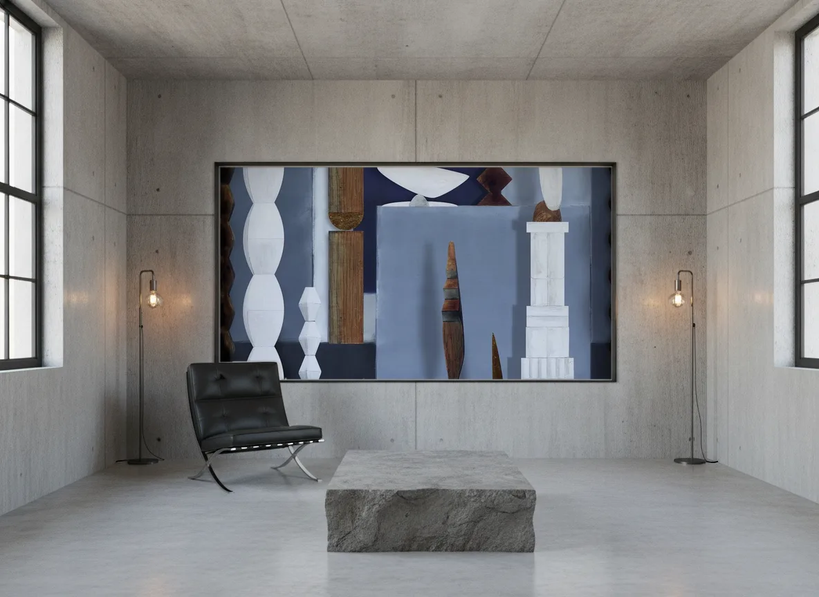 L'atelier De Brancusi — Loft — pole w betonie w stalowej ramie