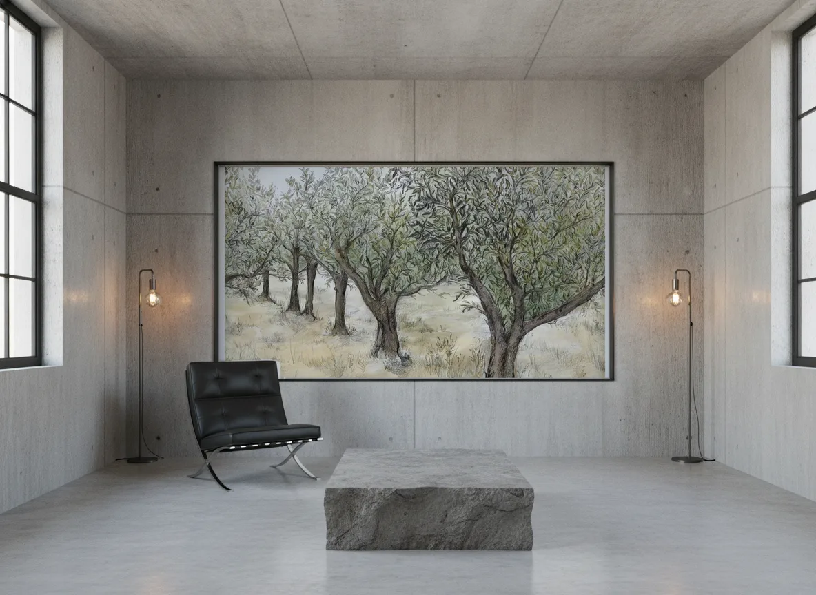Lauris — Loft — pole w betonie w stalowej ramie