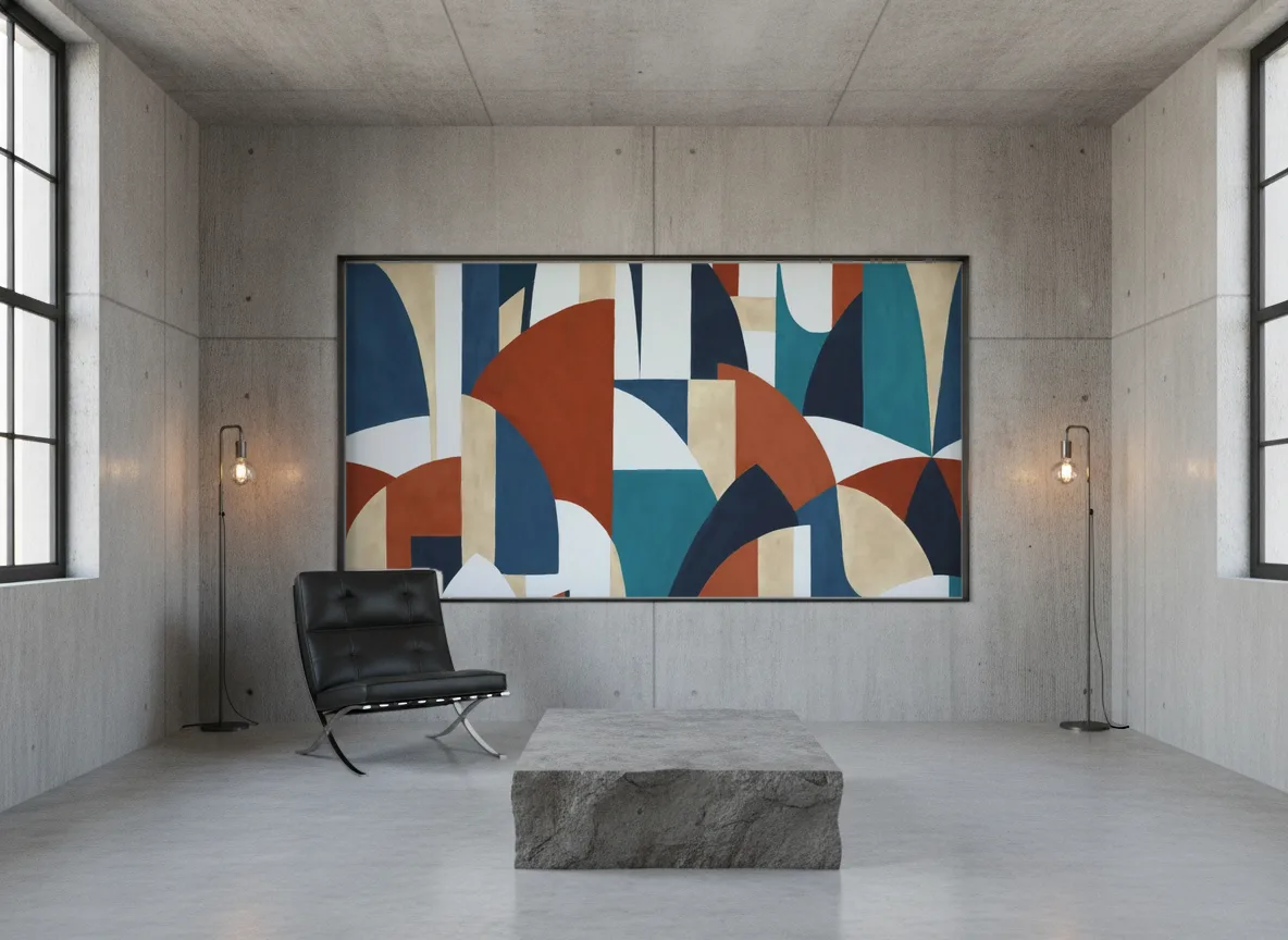 PABLO Panoramas — Loft — pole w betonie w stalowej ramie