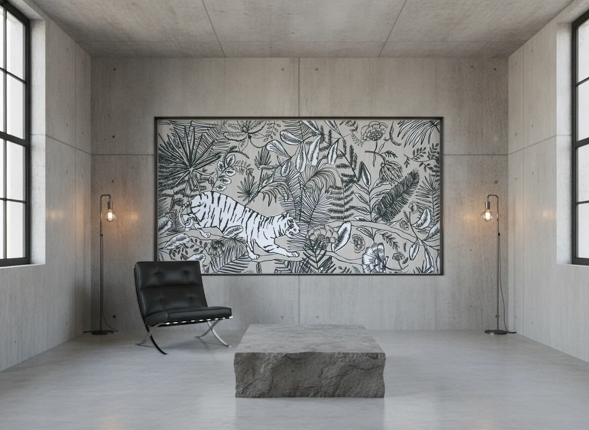 PASHU Panoramas — Loft — pole w betonie w stalowej ramie