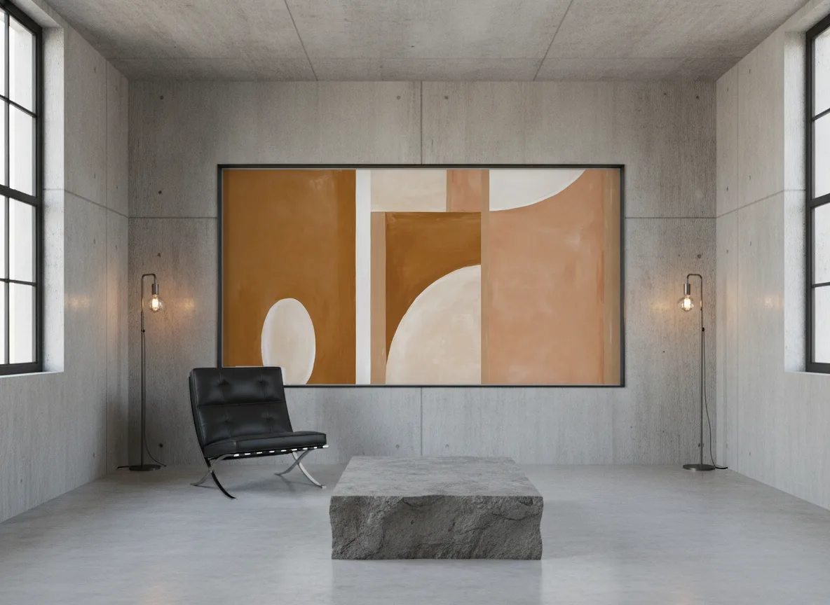 Pictura — Loft — pole w betonie w stalowej ramie