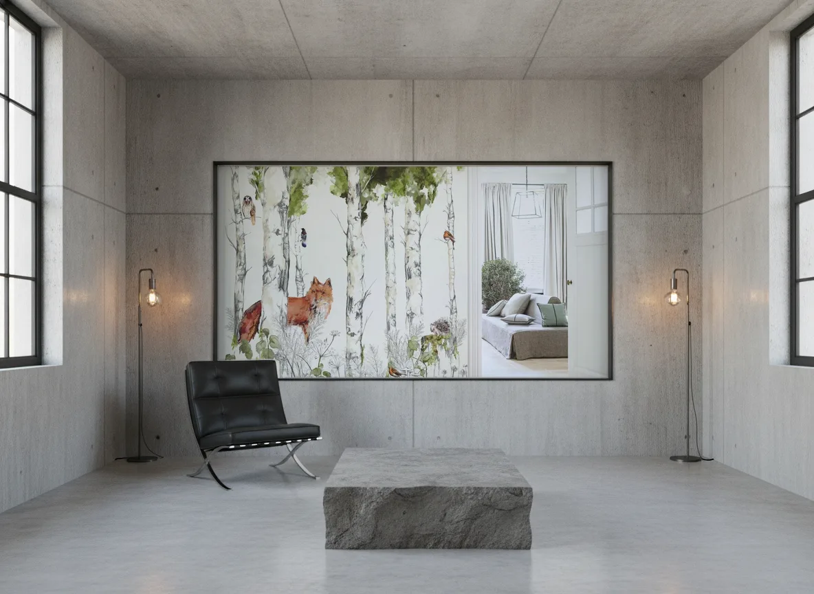 SYLVANIA Panoramas — Loft — pole w betonie w stalowej ramie