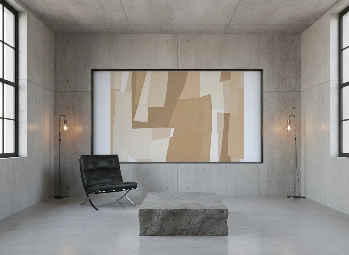 Vernissage Exploration — Loft — pole w betonie w stalowej ramie