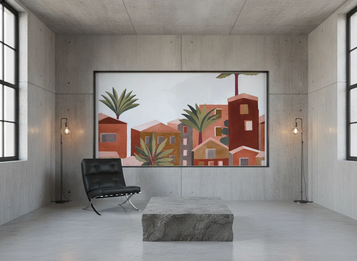Vila Viela — Loft — pole w betonie w stalowej ramie
