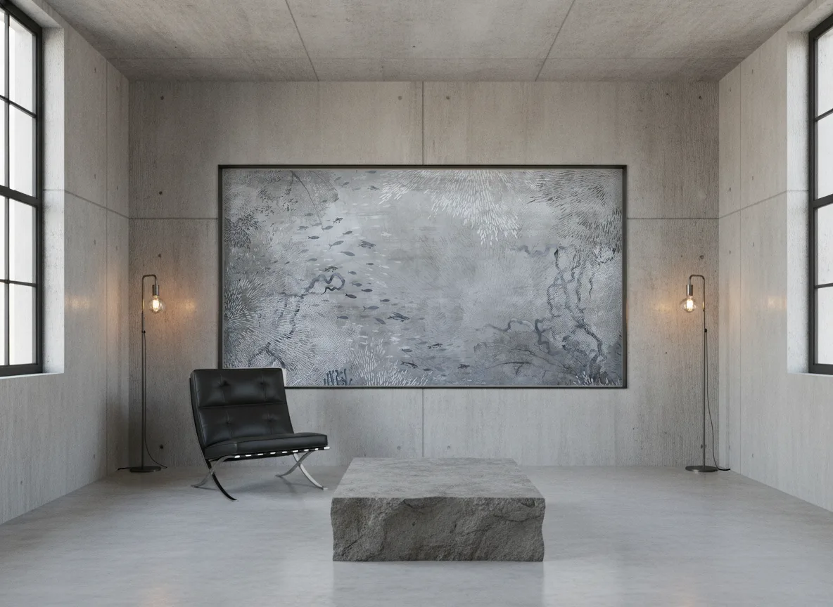 Noema — Loft — pole w betonie w stalowej ramie