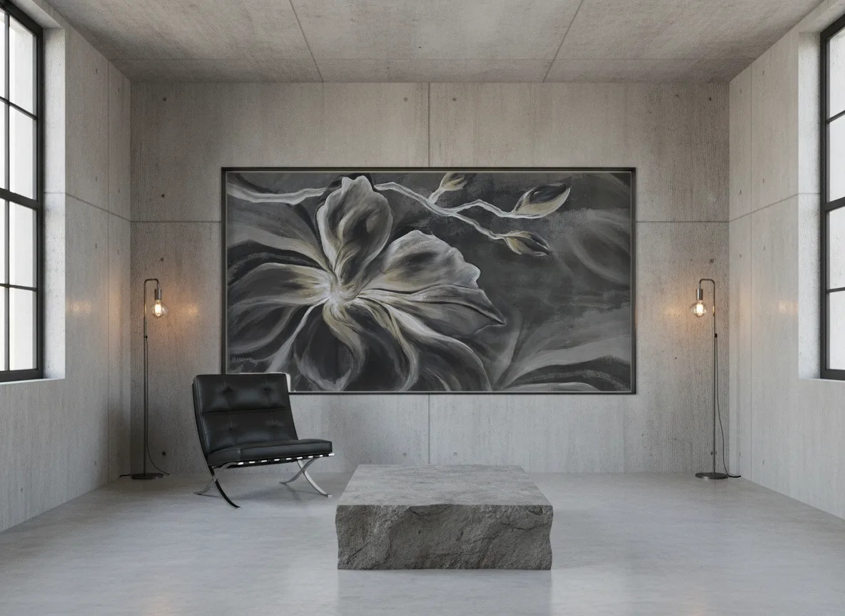 Flower Eye — Loft — pole w betonie w stalowej ramie