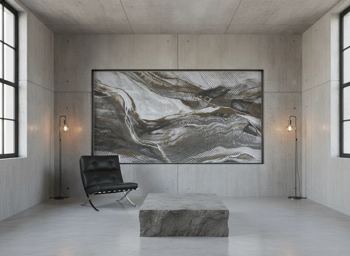Wave Lines — Loft — pole w betonie w stalowej ramie