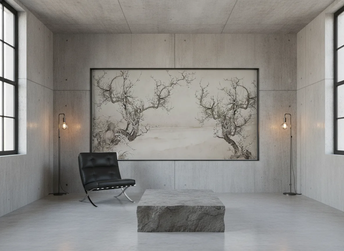 Ume — Loft — pole w betonie w stalowej ramie