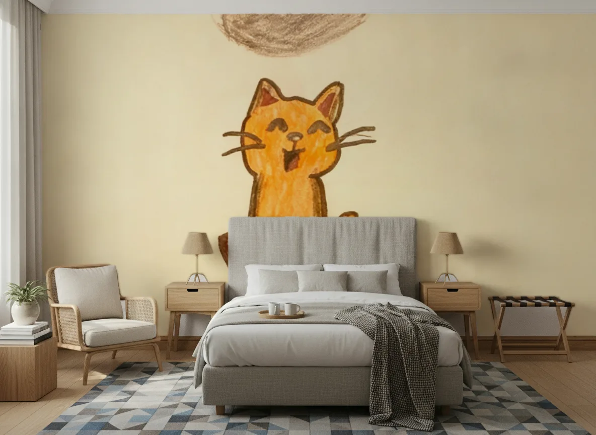 Kot z kłębkiem — Pokój hotelowy