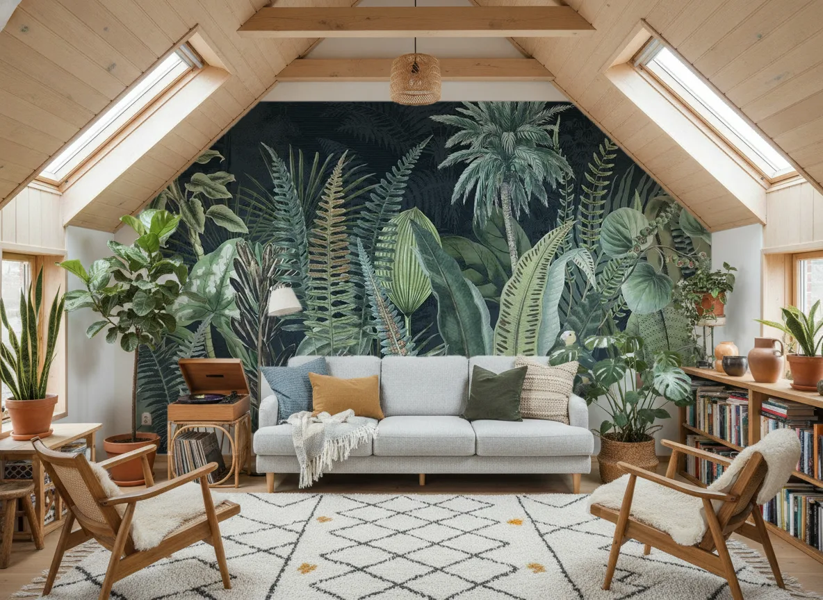 Daintree — Salon na poddaszu — ściana szczytowa