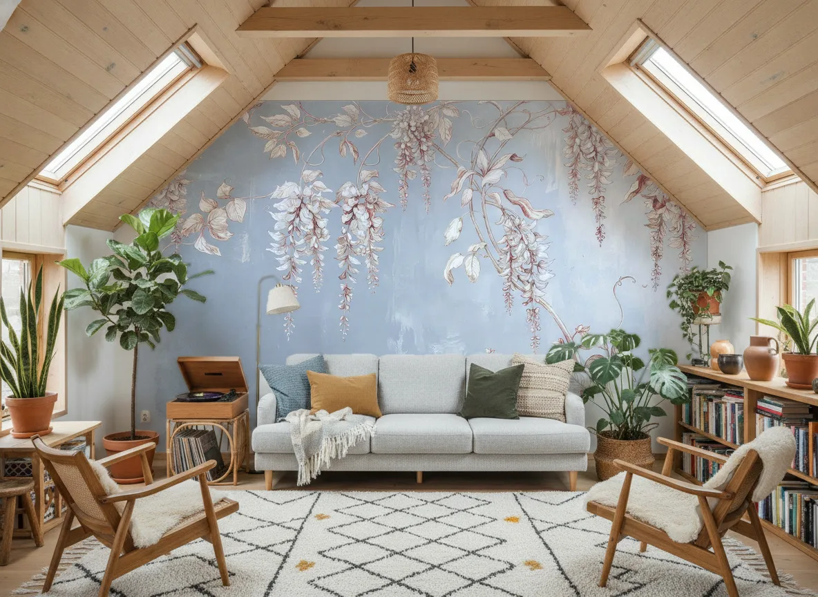 Pergola — Salon na poddaszu — ściana szczytowa