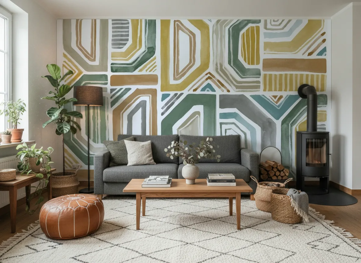 Bogolan — Salon z kozą w domu