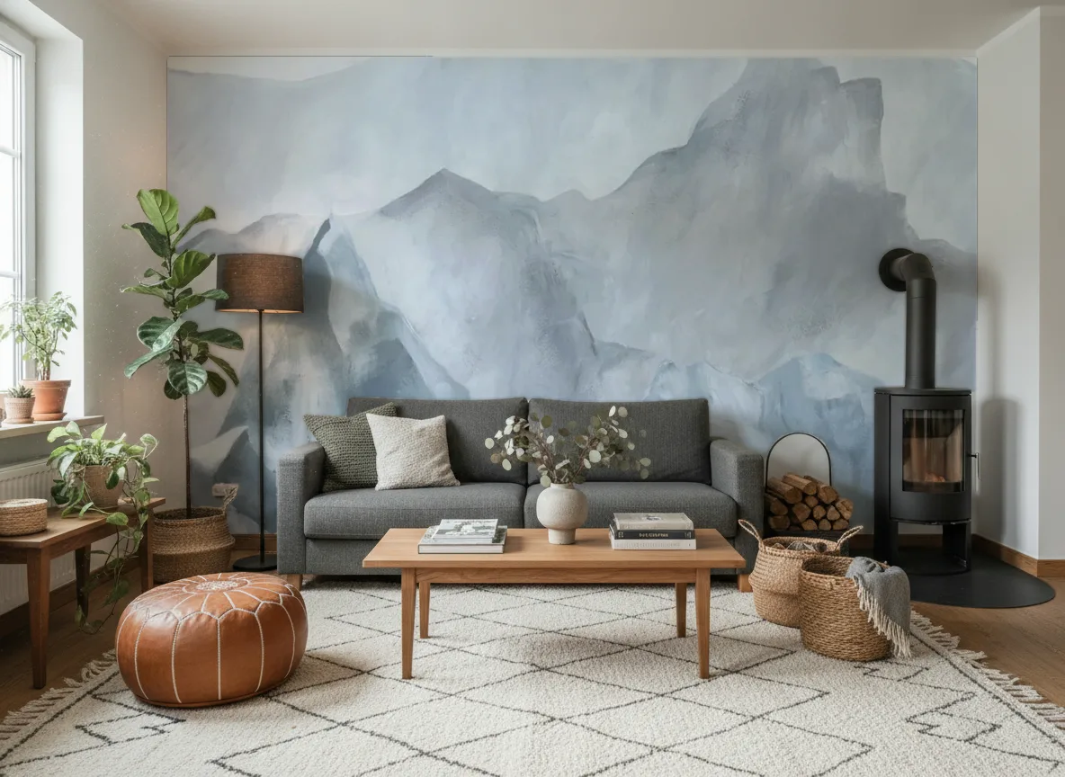 EVEREST Panoramas — Salon z kozą w domu
