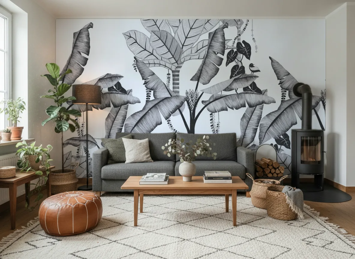 JANGALA Panoramas — Salon z kozą w domu