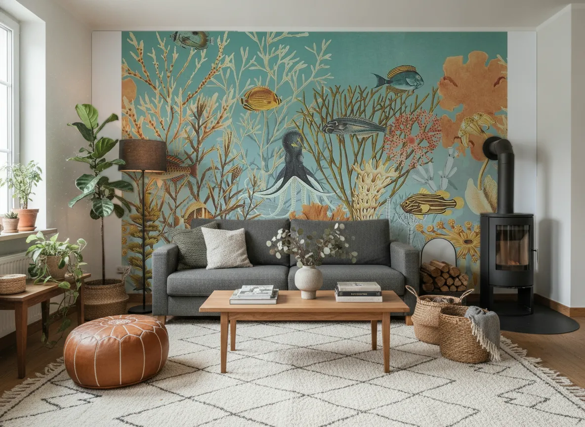 Moorea — Salon z kozą w domu