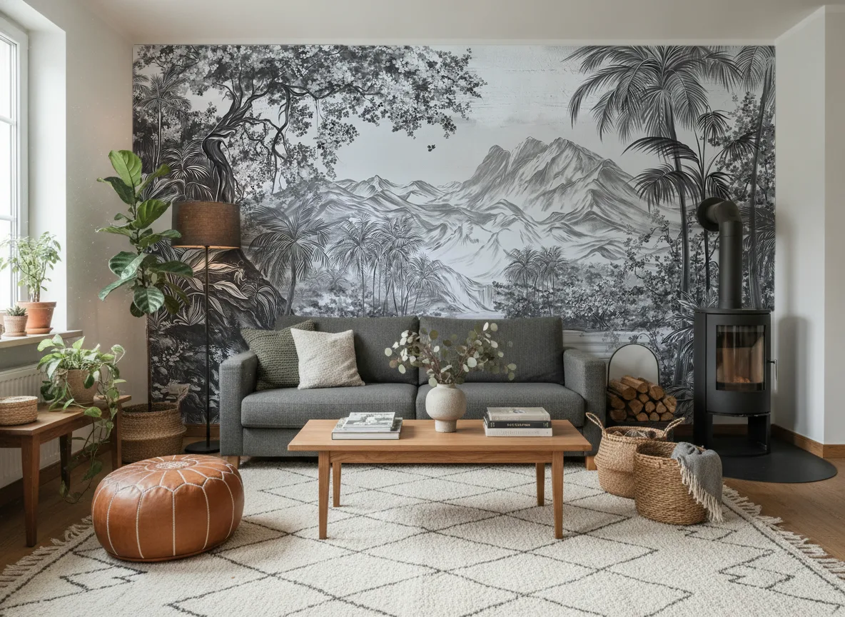 Mirage — Salon z kozą w domu
