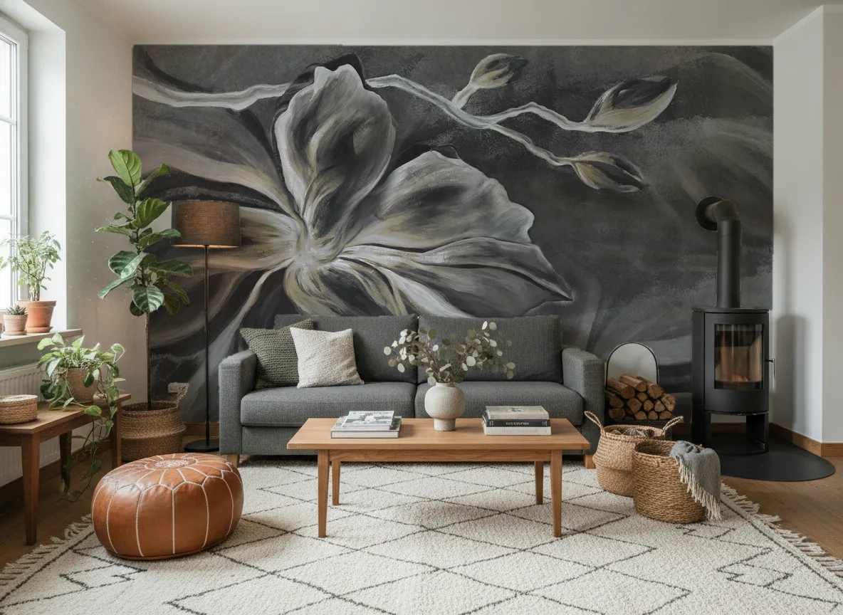 Flower Eye — Salon z kozą w domu