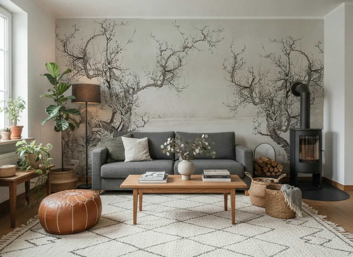 Ume — Salon z kozą w domu