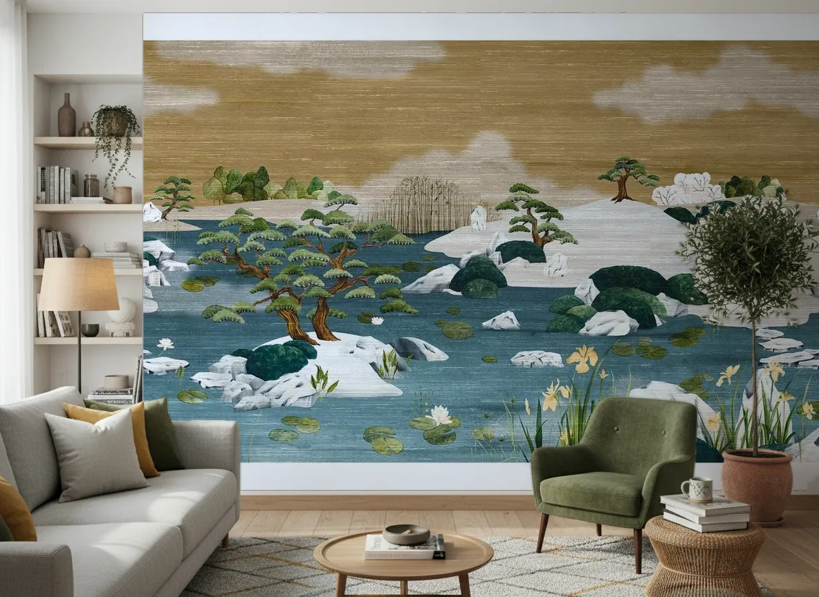 Adachi Exploration — Salon z zielonym fotelem