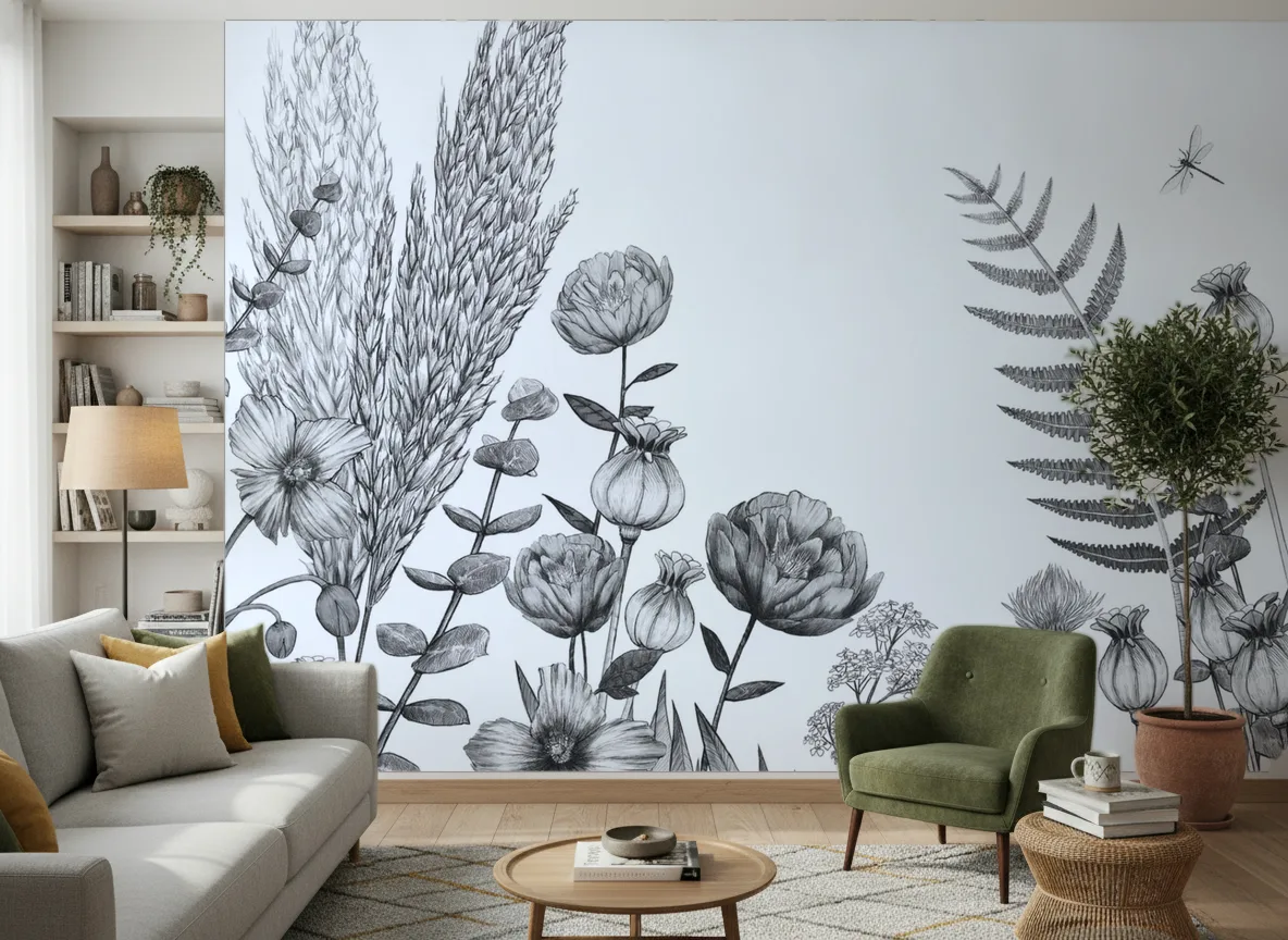 ELCOSION Panoramas — Salon z zielonym fotelem